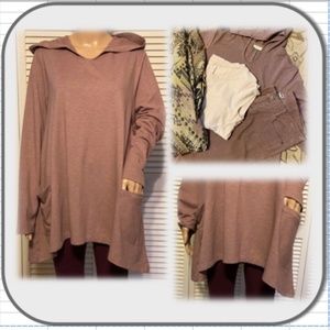 LOGO by Lori Goldstein Ash Rose Hoody Tunic